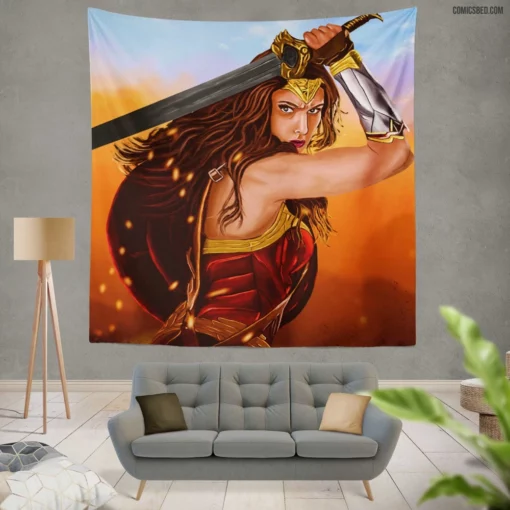 Wonder Woman DC Iconic Heroism Comic Wall Tapestry