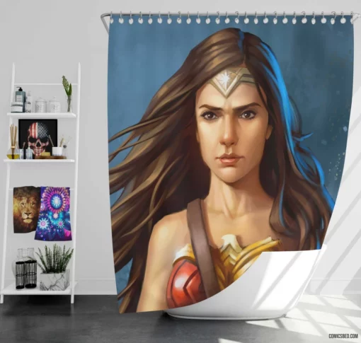 Wonder Woman DC Iconic Icon Comic Shower Curtain