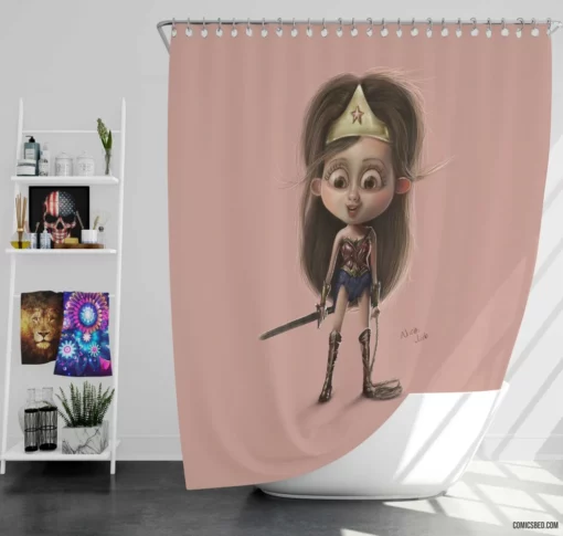 Wonder Woman DC Iconic Light Comic Shower Curtain