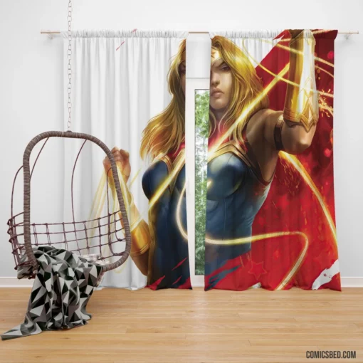 Wonder Woman DC Lasso-Wielding Icon Comic Curtain