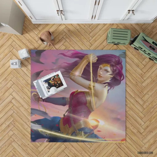 Wonder Woman DC Lassoed Hero Comic Rug