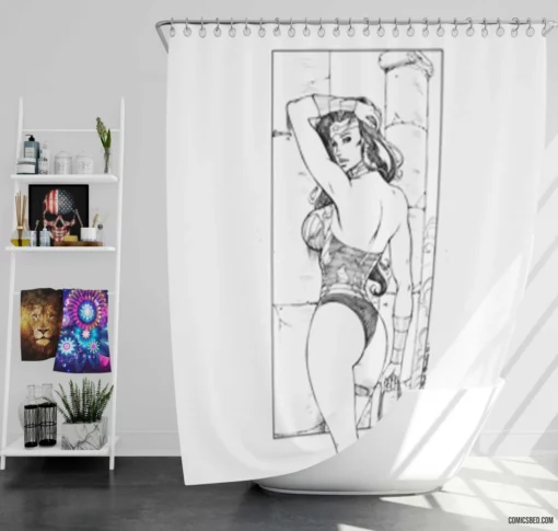 Wonder Woman DC Legendary Amazon Comic Shower Curtain