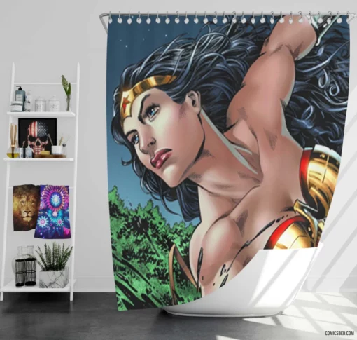 Wonder Woman DC Mighty Hero Comic Shower Curtain