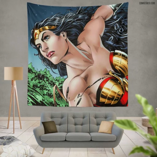 Wonder Woman DC Mighty Hero Comic Wall Tapestry