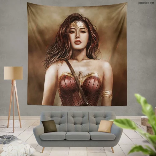 Wonder Woman DC Strength Unveiled Comic Wall Tapestry