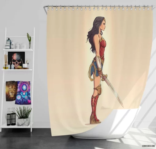 Wonder Woman DC Symbol of Hope Comic Shower Curtain