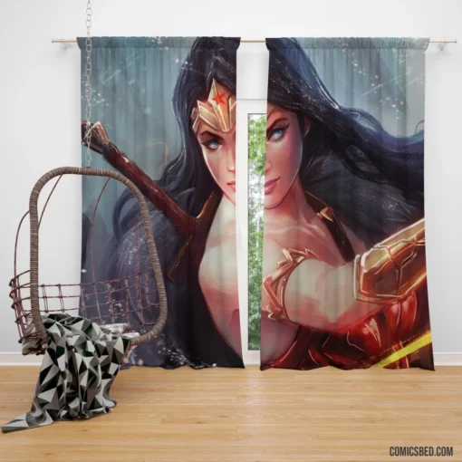 Wonder Woman DC Warrior Icon Comic Curtain