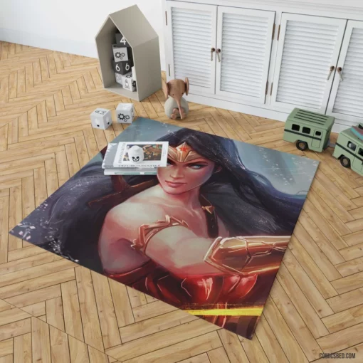 Wonder Woman DC Warrior Icon Comic Rug 1