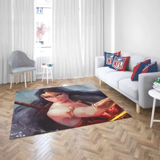 Wonder Woman DC Warrior Icon Comic Rug 2