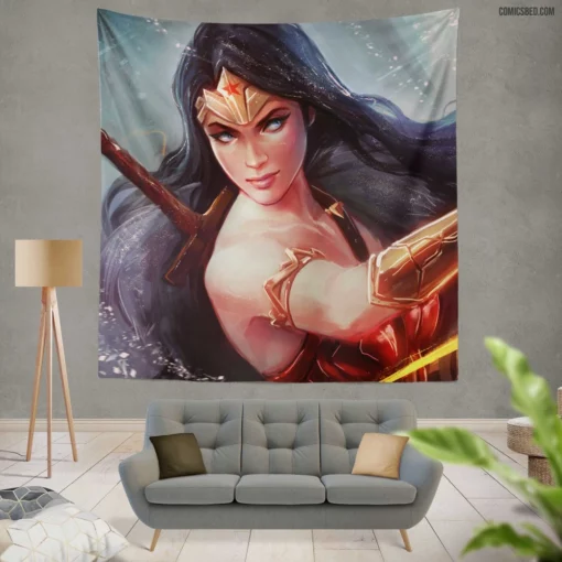 Wonder Woman DC Warrior Icon Comic Wall Tapestry