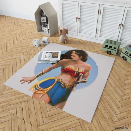 Wonder Woman Diana Prince Amazon Icon Comic Rug 1