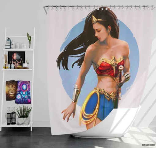 Wonder Woman Diana Prince Amazon Icon Comic Shower Curtain