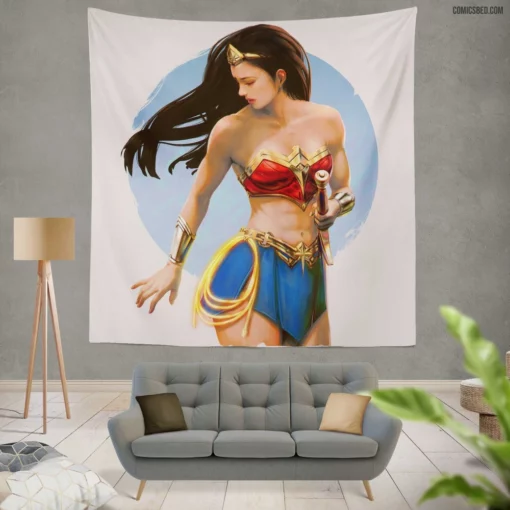 Wonder Woman Diana Prince Amazon Icon Comic Wall Tapestry