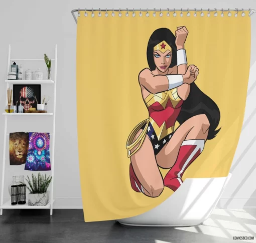 Wonder Woman Epic Quest for Justice Comic Shower Curtain