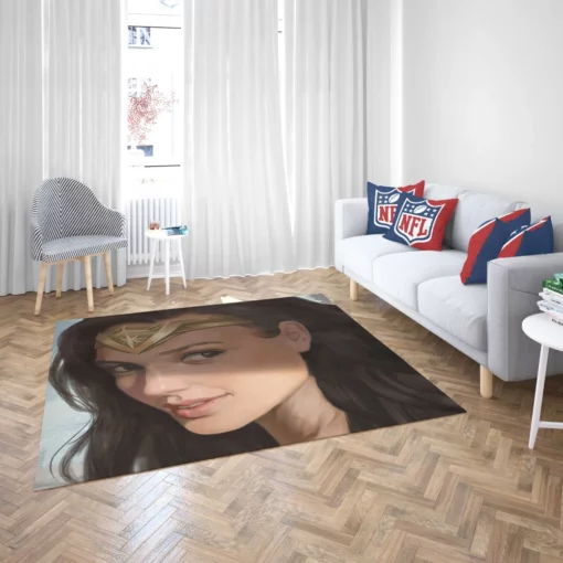 Wonder Woman Face DC Icon Comic Rug 2