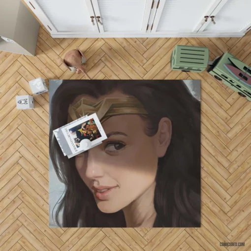 Wonder Woman Face DC Icon Comic Rug