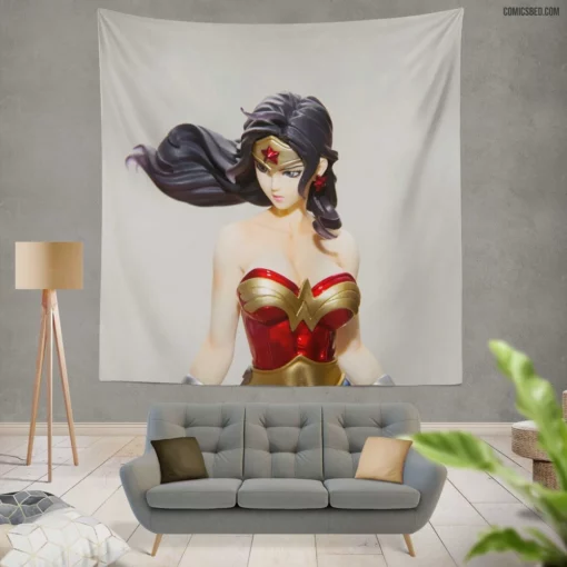 Wonder Woman Figurine Collectible Comic Wall Tapestry