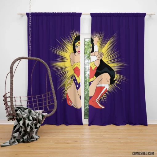 Wonder Woman Justice Fearless Champion Comic Curtain