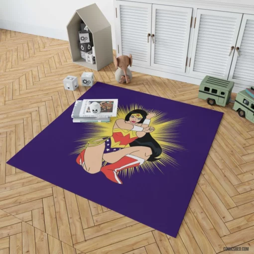 Wonder Woman Justice Fearless Champion Comic Rug 1