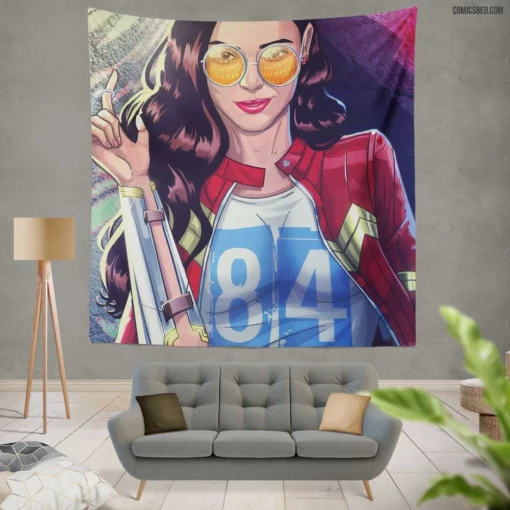 Wonder Woman Lipstick DC Heroine Comic Wall Tapestry