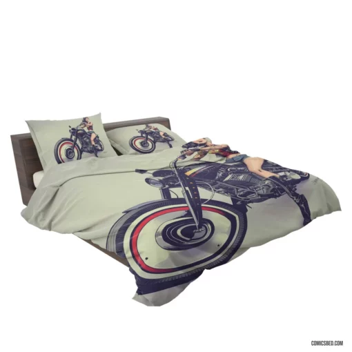 Wonder Woman Motorcycle DC Amazonian Ride Comic Bedding Set 2