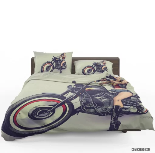 Wonder Woman Motorcycle DC Amazonian Ride Comic Bedding Set