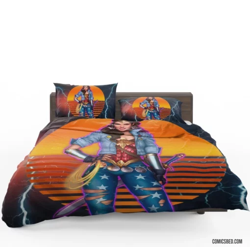 Wonder Woman Retro DC Iconic Heroine Comic Bedding Set