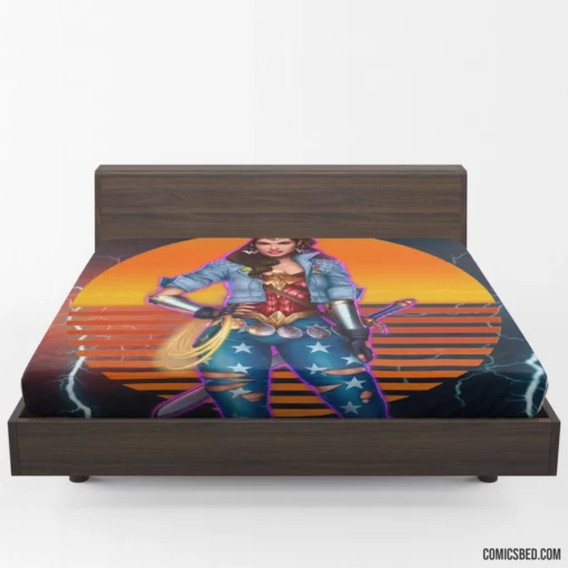 Wonder Woman Retro DC Iconic Heroine Comic Fitted Sheet