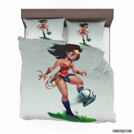 Wonder Woman Soccer Amazon Athlete Comic Bedding Set 1