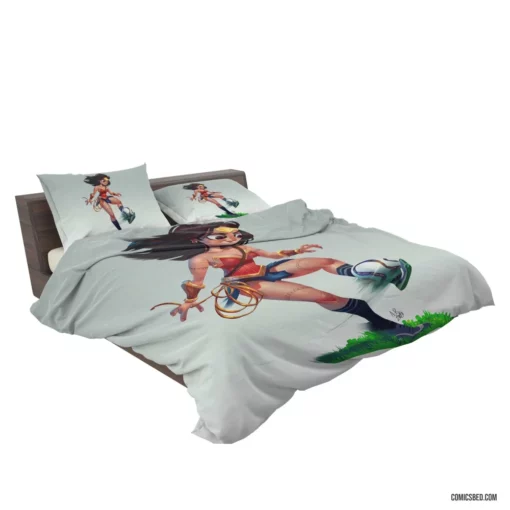 Wonder Woman Soccer Amazon Athlete Comic Bedding Set 2