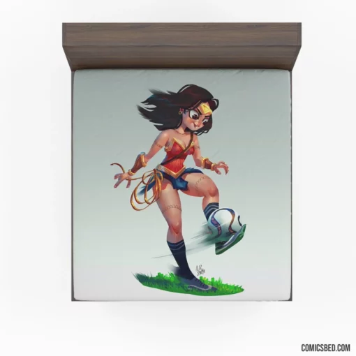 Wonder Woman Soccer Amazon Athlete Comic Fitted Sheet 1