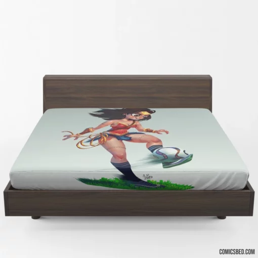 Wonder Woman Soccer Amazon Athlete Comic Fitted Sheet