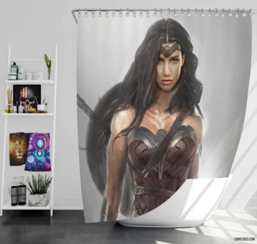 Wonder Woman Woman Warrior DC Amazon Comic Shower Curtain