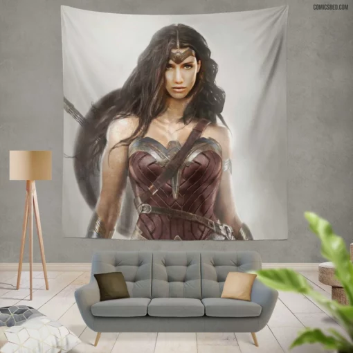 Wonder Woman Woman Warrior DC Amazon Comic Wall Tapestry