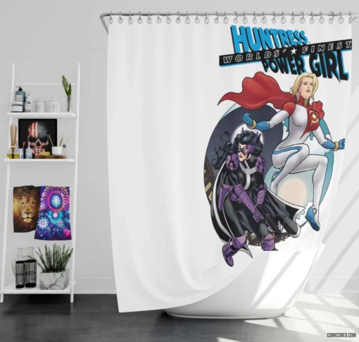 World Finest Dynamic Duo Quest Comic Shower Curtain