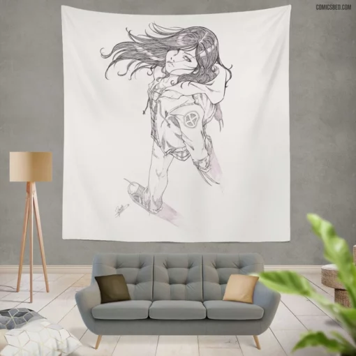 X-23 Assassin Quest Comic Wall Tapestry