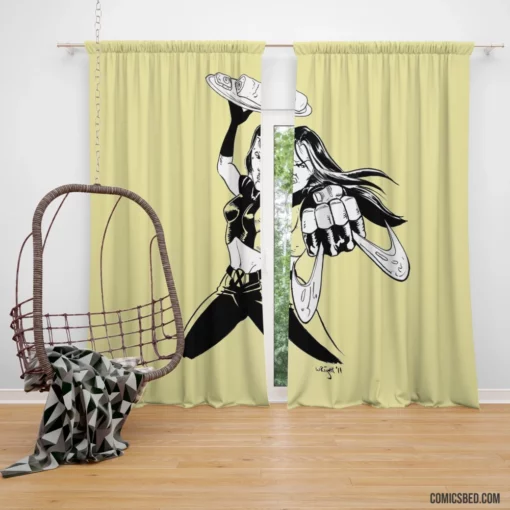 X-23 Feral Fighter Comic Curtain