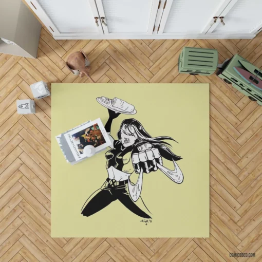 X-23 Feral Fighter Comic Rug