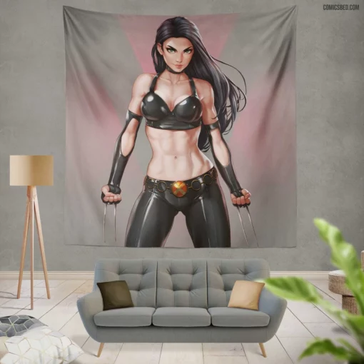 X-23 Marvel Cloned Mutant Comic Wall Tapestry