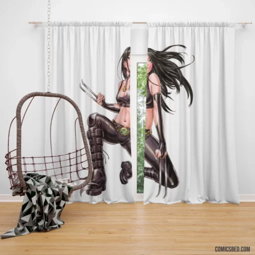 X-23 Marvel Ferocious Mutant Avenger Comic Curtain