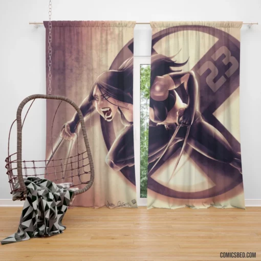 X-23 Marvel Mutant Avenger Comic Curtain