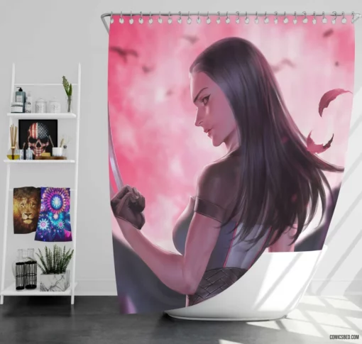 X-23 Marvel Mutant Chronicles Comic Shower Curtain