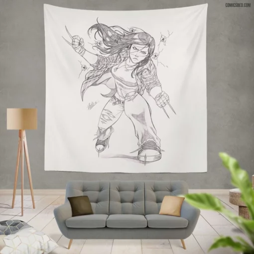 X-23 Weapon X Legacy Comic Wall Tapestry