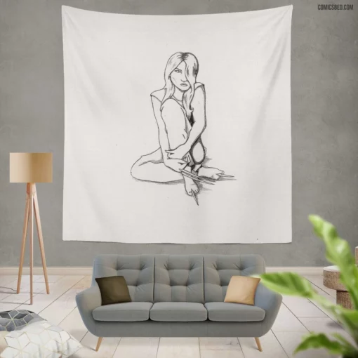 X-23 Wolverine X-Men Clone Heroine Comic Wall Tapestry