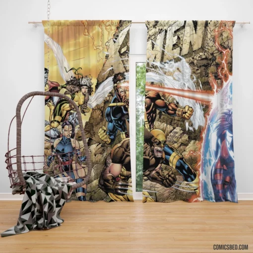 X-Men Marvel Mutant Team Comic Curtain