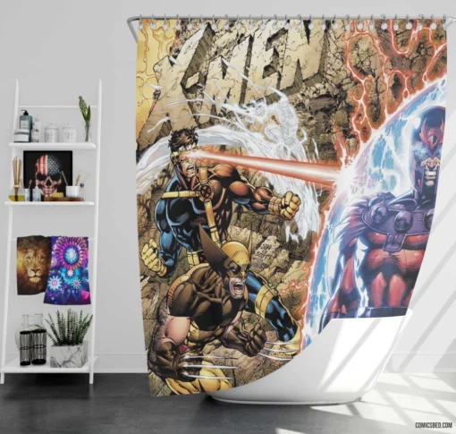 X-Men Marvel Mutant Team Comic Shower Curtain