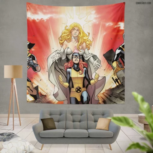 X-Men Marvel Telepathic Heroes Comic Wall Tapestry