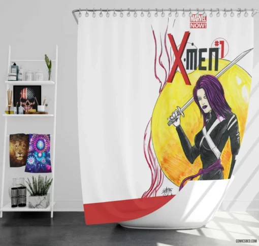 X-Men Mutant Heroes Chronicles Comic Shower Curtain