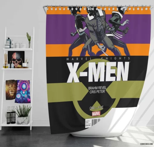 X-Men Mutant Heroes Comic Shower Curtain