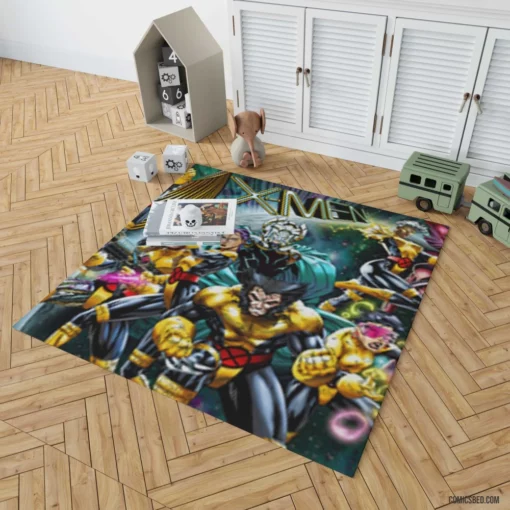 X-Men Mutant Superteam Comic Rug 1